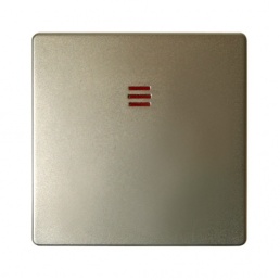 Клавиша одинарная с подсвекой, шампань мат.82011-34