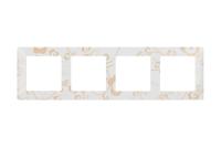 Рамка 4 поста Ампир Белый Legrand 754104 LIFE Венгрия