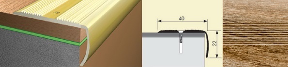 Угол 40x22 0,9 дуб камелия