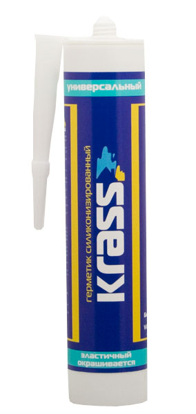 Krass силиконизированный (силакрил) предназначен для: изоляции и уплотнения швов душевых кабин, ванн