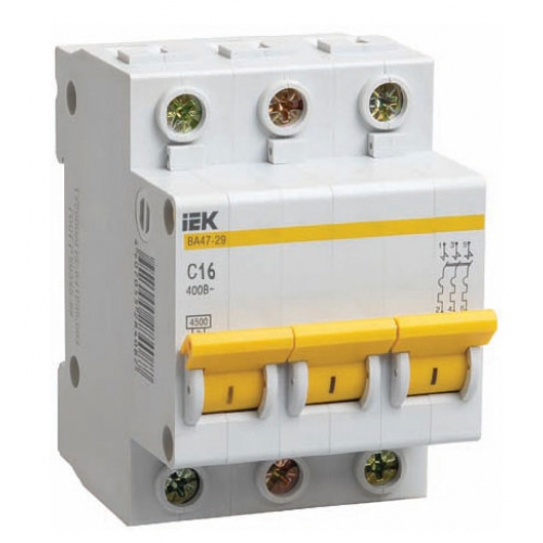 Выключатель авт. мод.3пС 16А ВА 47-29 4,5кА ИЭК