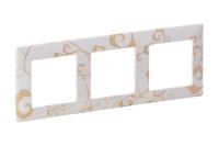 Рамка 3 поста Ампир Белый Legrand 754103 LIFE Венгрия