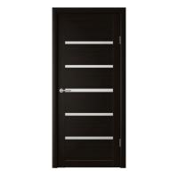 Дверь Эко-шпон Вена темный кипарис стекло мателюкс