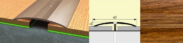 Стык широкий 60мм 0,9 дуб медовый