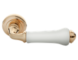 Ручка дверная MH-41 Classic PG/W золото/белый