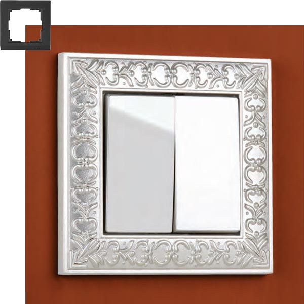 Рамка 1п WL07-Frame-01 Antik Жемчужный WERKEL