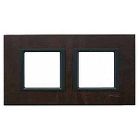Рамка 2 поста Темная кожа  MGU68.004.7P2