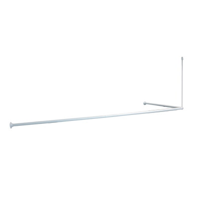 Карниз угловой для ванной комнаты белый IDDIS 040A200I14