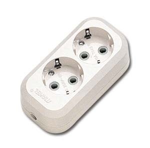 Колодка Удлинителя Пластик 2гн с/з MGP111 IP20 (20) MAKEL