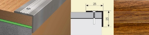 Угол 25x25 1,8 дуб медовый