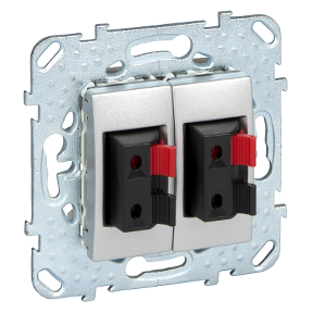 SE Unica Розетка аудио двойная алюминий MGU5.8787.30ZD