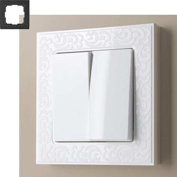 Рамка 1п WL05-Frame-01 Flock Белый WERKEL