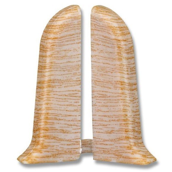 Дуб беленый / Торцевой угол для плинтуса К55 "Идеал Комфорт" 