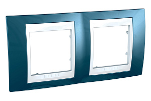 SE Unica Рамка 2-ая голубая/белая  Хамелеон  MGU6.004.854