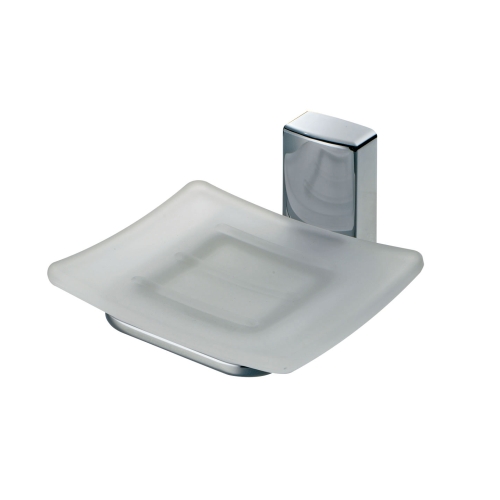 Мыльница стекло Leine К-5029 (блистер), хром