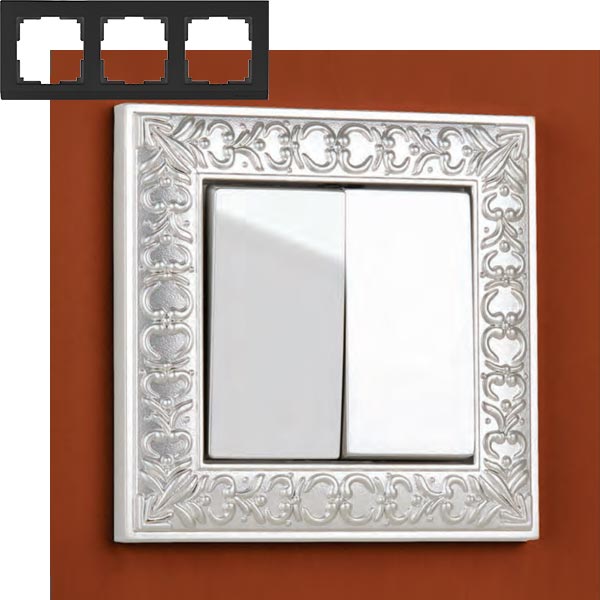 Рамка 3п WL07-Frame-03 Antik Жемчужный WERKEL