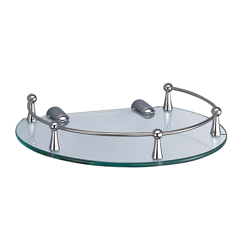 Полка стеклянная К-566, хром