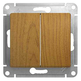 GSL000551 Выключатель 2кл механизм дуб