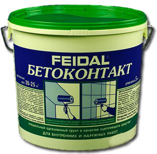 грунт БЕТОНОКОНТАКТ спец для внут/нар.работ (зеленое ведро) 20кгFeidal
