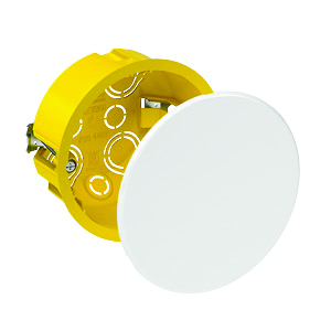 Коробка разветвительная "SCHNEIDER" IMT35160, d80, h45, г/к, с крышкой, металл. лапки, IP20, (120/1)