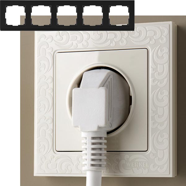 Рамка 5п WL05-Frame-05 Flock Слоновая кость WERKEL