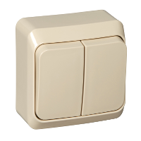 Выключатель 2кл. ОП ЭТЮД ВА10-002К крем Россия