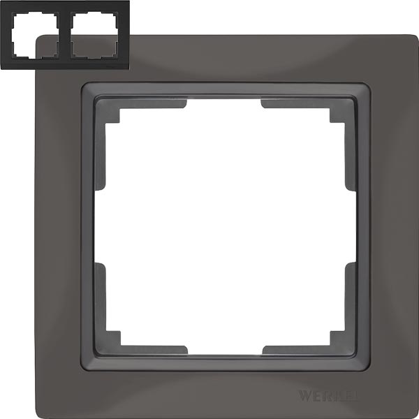 Рамка 2п WL03-Frame-02 Basic Серо-коричневый WERKEL