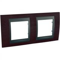 Рамка 2 поста  венге/графит MGU66.004.2М3
