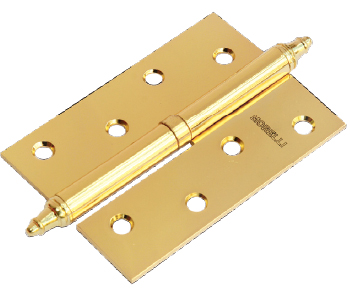 Петля стальная MS 100x70x2.5 R 2PG стальн. прав.золото