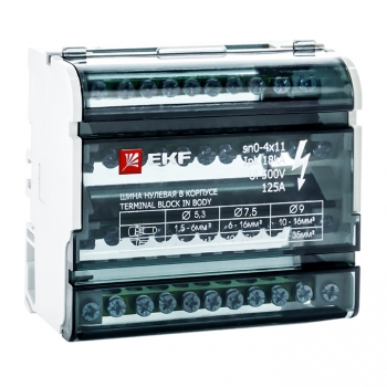 Шина нулевая в корпусе 4х11 Кросс-модуль 125А EKF