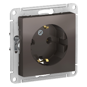 ATN000643 Механизм розетки с з/к Мокко SE