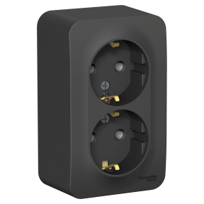 Евророзетка 2ОП 16А з/к Антрацит с Изолир пласт BLANCA BLNRA010216 SE (1/8)