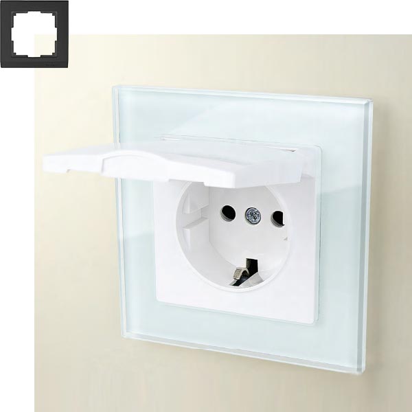 Рамка 1п WL01-Frame-01 Favorit Натуральное Стекло WERKEL