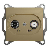 GSL000497 Розетка TV+SAT оконечная 1DB титан