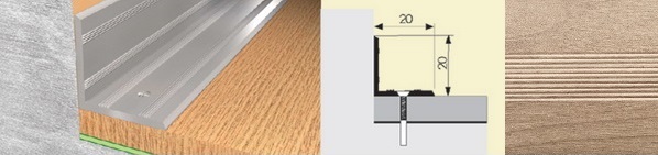 Угол 20x20 внутренний 0,9 дуб жемчужный