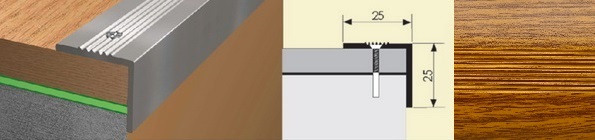 Угол 25x25 1,8 дуб темный