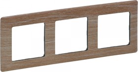 Рамка 3 поста Светлое дерево Legrand 754183 LIFE Венгрия