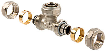 Тройник обжимной 26*16*26 Valteс (VTm.331.N.261626)