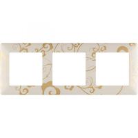 Рамка 3 поста Ампир Бежевый Legrand 754113 LIFE Венгрия