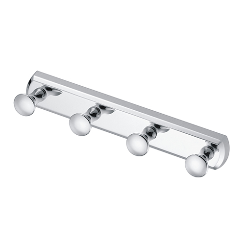 Кронштейн настенный 4 крючка К-1074, 24см, (блистер), хром