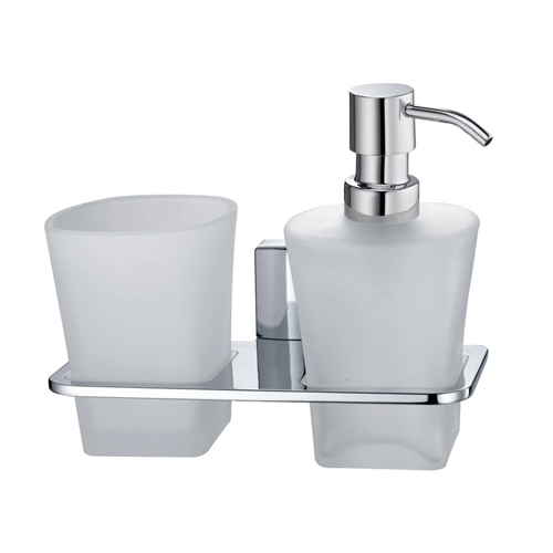 Держатель стакана и дозатора Leine К-5089С, (блистер), хром