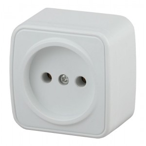 Розетка 1ОП 16А без з/к Белая INTRO POLO IP20 3-201-01 (1/20) Б0036097
