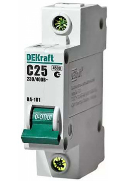 Автом.выкл ВА 101 1п 25А 4,5кА DEKraft 11056 Китай