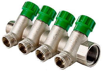 Коллектор 3/4-4 вых-1/2 нр рег Valtec VTc.560.N.0504