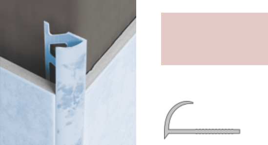 Планка нар. 7мм светлая розовая