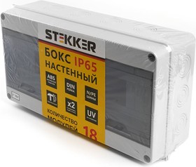Щит пласт ЩМПп на 18 мод Навесной EBX50-1/18-65 39193 STEKKER