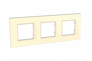 SE Unica Рамка 3-ая Бежевая Quadro MGU2.706.25