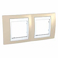 SE Unica Рамка 2-ая песчаная/белая  Хамелеон  MGU6.004.867
