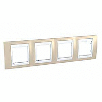 SE Unica Рамка 4-ая песчаная/белая  Хамелеон  MGU6.008.867