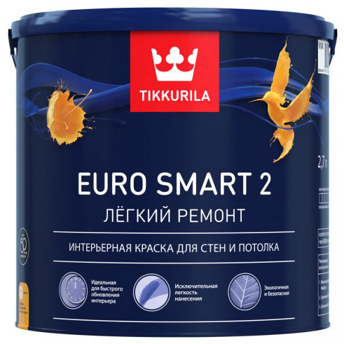 Краска латексная ЕВРО-2 (9л) (025801)